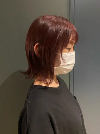 ミディアム カラー stylist トモヤのヘアスタイル