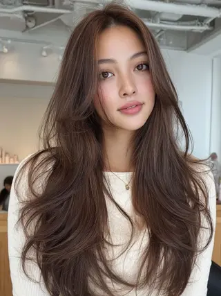 ロング 縮毛矯正/レイヤー カット⭐️SHOTAのヘアスタイル