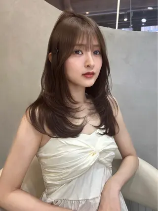 セミロング 大宮韓国ハッシュ🪽 GLROWseriのヘアスタイル