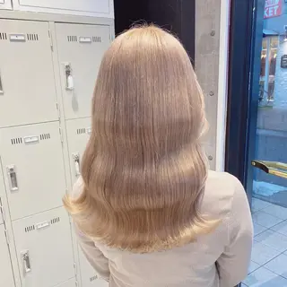 セミロング 🤍ムラ修正ブリーチ 🤍原宿/YUUのヘアスタイル