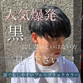 ショート カラー メンズ 月200名以上担当 六甲徒歩30秒のヘアスタイル