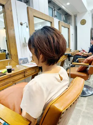 ショート カラー 👑銀座ショート/ 絶壁補正/金子涼👑のヘアスタイル