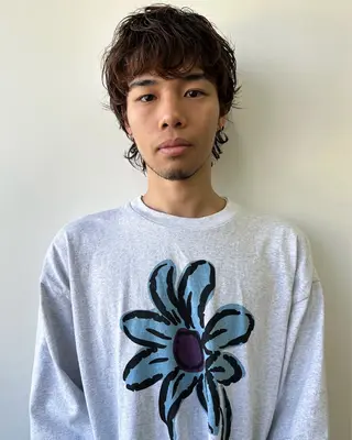 ショート パーマ メンズ 似合わせカット ケアパーマ喜来雅由のヘアスタイル
