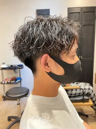ショート パーマ メンズ 新宿メンズ専門 モテ清潔感パーマ特化のヘアスタイル