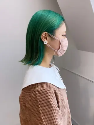 ミディアム カラー ハイトーン/ボブ 🎀sonokaのヘアスタイル