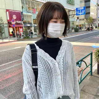 ショート カラー メンズカット メンズパーマのヘアスタイル