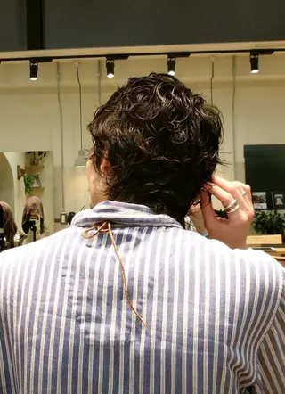 ショート パーマ メンズ デザインパーマ/ カット/nanaのヘアスタイル