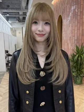 ロング 艶beige ♡ayana♡のヘアスタイル