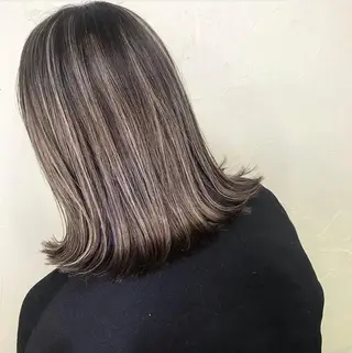 ミディアム カラー 盛れる顔周りカット ♥️韓国ヘア"ちぇるのヘアスタイル