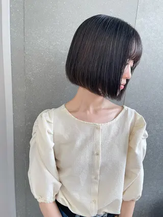 ミディアム カラー パーマ ヘアアレンジ レイヤー&カラー 人気美容師倉崎涼のヘアスタイル