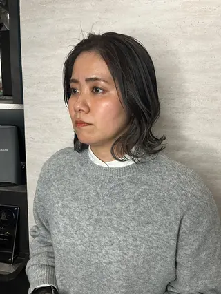 ミディアム カラー 駅チカ【ali'i】 アリイ花崎友美☘のヘアスタイル