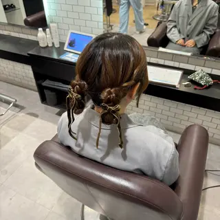 セミロング ヘアアレンジ 🎀ヘアアレンジ 🎀ななみのヘアスタイル