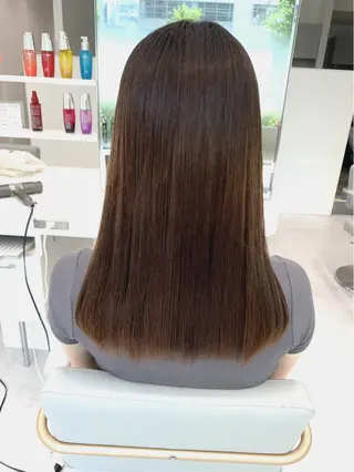 ロング パーマ ブリーチでもできる 縮毛矯正相原慎🌈のヘアスタイル