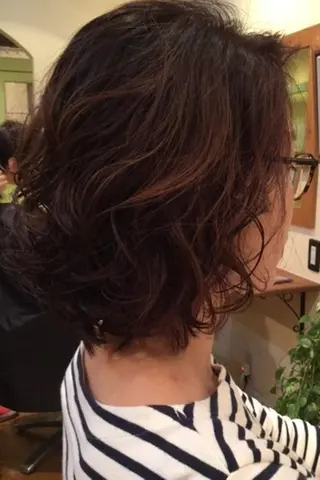 ショート ミディアム パーマ 丸山 良司のヘアスタイル