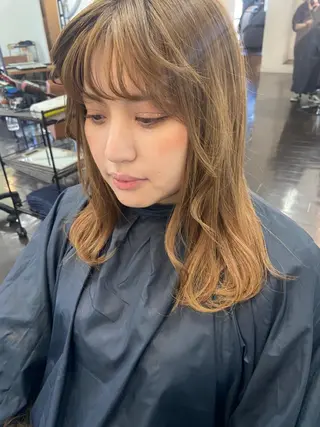 ロング カラー パーマ ヘアアレンジ メンズ キッズ ネイル マツエク・マツパ 久木原 ゆりのヘアスタイル