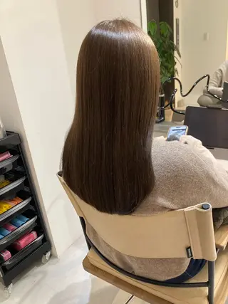 セミロング ✨色持ちの良い艶 カラー✨蟹江真世のヘアスタイル