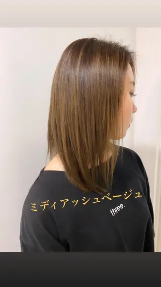ミディアム 藤田 遼のヘアスタイル