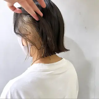 ショート カラー ボブ/マンツーマン ミヒラケイタのヘアスタイル