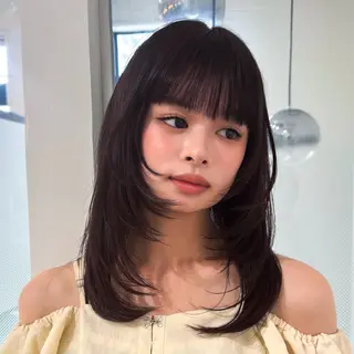セミロング 🤍aimi🤍 ウルフ/韓国ヘアのヘアスタイル
