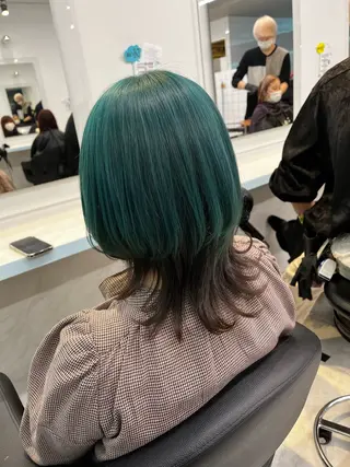 ミディアム カラー ブリーチカラー 🩵MIZUKIのヘアスタイル