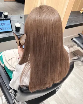 ロング カラー スキバサミを使わない カット🌼唯🌼のヘアスタイル
