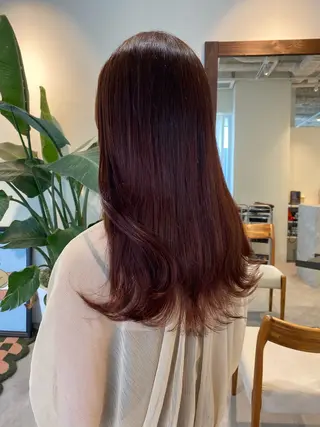 ロング カラー HANAME 原宿美容室のヘアスタイル