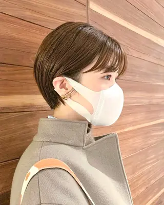 ショート サキ🤍ハイトーン 🩰くびれ巻きヘアのヘアスタイル