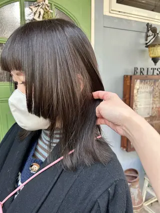 ミディアム カラー 清水千優/パーマ/ メンズパーマのヘアスタイル