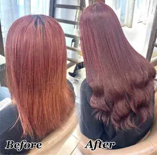 カラー ヘアメ🎀推しカラー 🥣横浜/しほ🧸のヘアスタイル