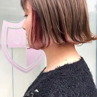 ミディアム カラー 相川 愛実のヘアスタイル