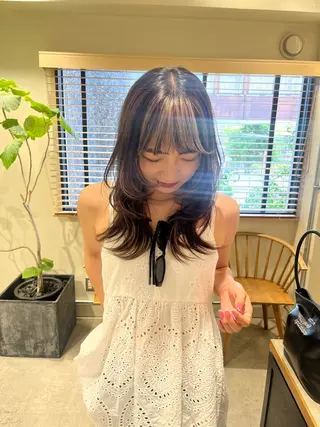 ロング カラー 🦮shiori アイドルオタク🦮のヘアスタイル