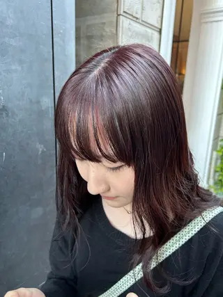 ミディアム カラー 愛結 暖色カラー🎀🩰のヘアスタイル