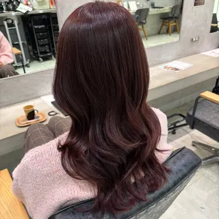 ロング カラー カミヤ ミウのヘアスタイル