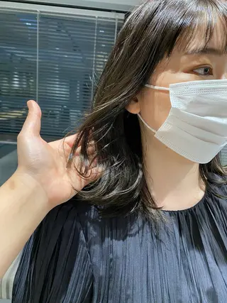 ミディアム カラー 艶カラー/似合わせ 💖Emmy💖のヘアスタイル