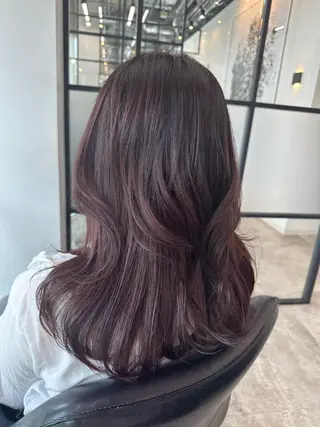 セミロング カラー 韓国レイヤー✨ yasuko銀座のヘアスタイル