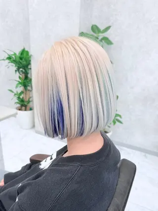 ショート カラー 🌈派手髪ハイトーン 🌈鈴木亮太🌈のヘアスタイル