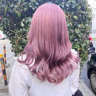 セミロング カラー マンツーマン女性 美容師 奏のヘアスタイル