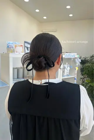 ミディアム ヘアアレンジ suehiro yunaのヘアスタイル