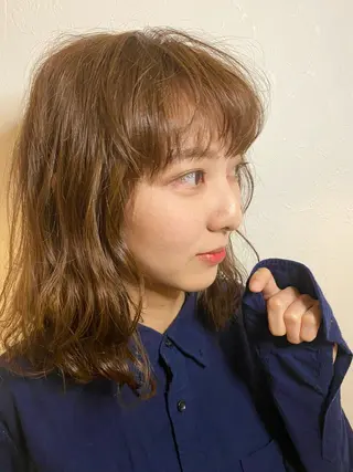 ミディアム カラー パーマ m ā l o. マァロのヘアスタイル