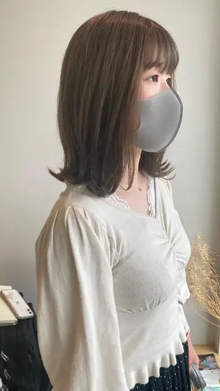 ミディアム 樋口 雄稀のヘアスタイル