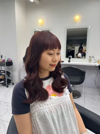 セミロング カラー パーマ ヘアアレンジ メンズ キッズ 韓国系🇰🇷🩶 艶暗髪/MEIのヘアスタイル