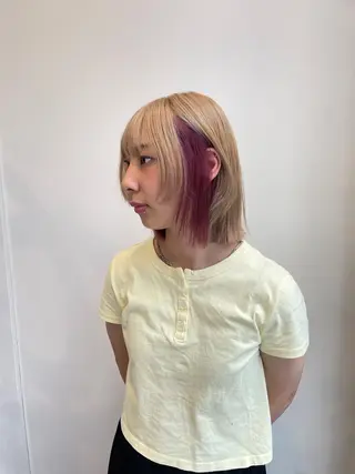 セミロング カラー ナチュラルカラー 児玉優香のヘアスタイル