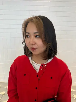 セミロング カラー ヘアアレンジ 海外/ハイトーン🪽 ☯️ami☯️のヘアスタイル