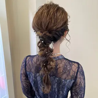 ロング ヘアアレンジ サソウ ユリエ🥥のヘアスタイル