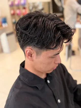 ショート パーマ メンズ ブリーチ/パーマ 縮毛/レイヤーaoiのヘアスタイル