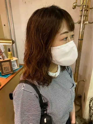 ミディアム パーマ パーマ美容師 hanaのヘアスタイル