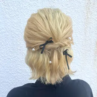 ショート ヘアアレンジ ユカ ヘアメイク/眉毛のヘアスタイル