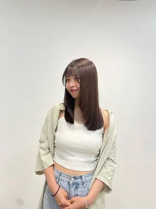 ミディアム カラー 𝘚𝘶𝘻𝘶 𓂃𓈒𓏸のヘアスタイル