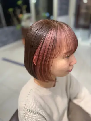 ショート カラー 🩵さき🤍 可愛いを叶える美容師のヘアスタイル
