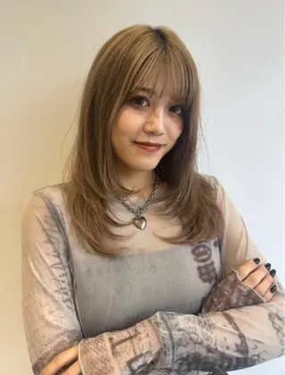 ロング カラー ミルキーな暖色 🩰 girly ♡ ノアのヘアスタイル